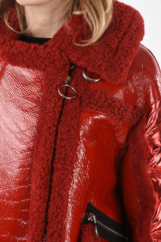 Shearling MONTAIGNE Jacket with Padded Sleeves