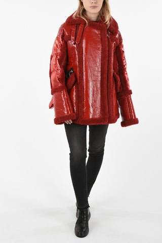 Shearling MONTAIGNE Jacket with Padded Sleeves