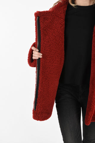 Shearling MONTAIGNE Jacket with Padded Sleeves