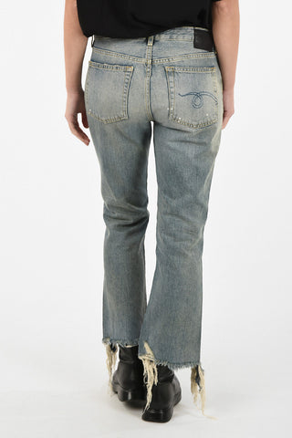  jeans SPIRAL KICK With Frayed Hem
