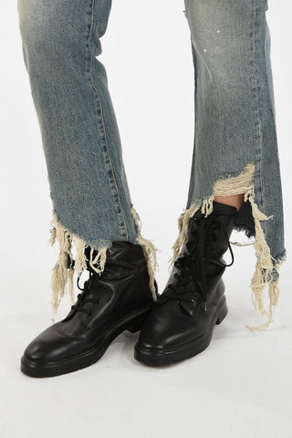  jeans SPIRAL KICK With Frayed Hem
