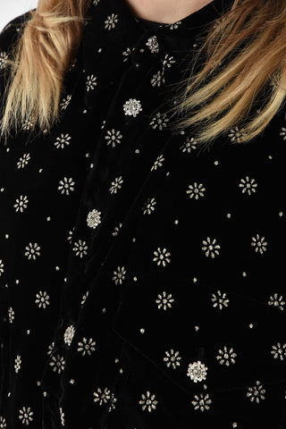 Chenille Glittered CALYPSO Asimmetrical Blusa