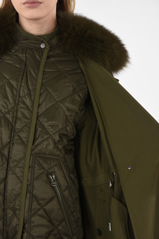 YS ARMY Cappotto Sfoderabile con Pelliccia