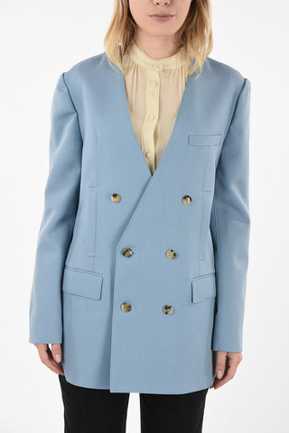 Blazer with Knitted Sleeves