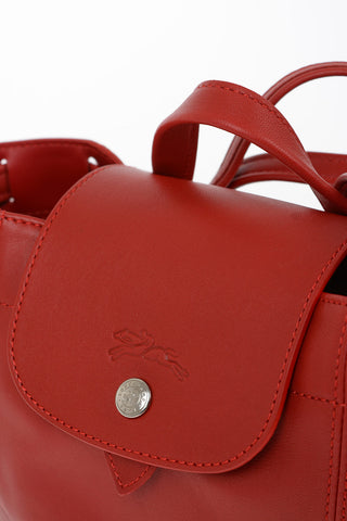 Leather Backpack With Drawstring