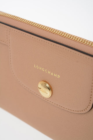 Zip Around Leather Wallet
