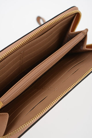 Zip Around Leather Wallet