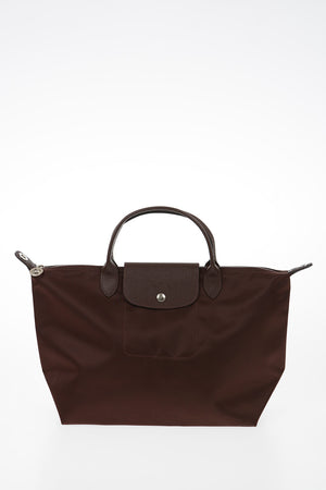 Fabric LE PLIAGE Tote Bag with Leather Trimmings