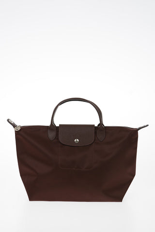 Fabric LE PLIAGE Tote Bag with Leather Trimmings