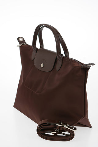 Fabric LE PLIAGE Tote Bag with Leather Trimmings