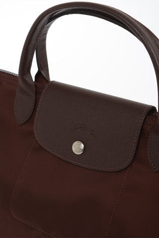 Fabric LE PLIAGE Tote Bag with Leather Trimmings