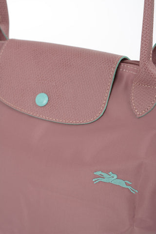 Fabric Tote Bag with Leather Details