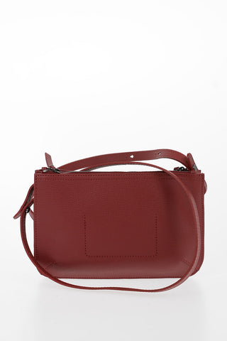 Leather Crossbody Bag with Double Compartment