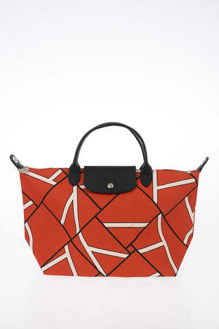 Printed Fabric Tote Bag With Removable Shoulder Strap