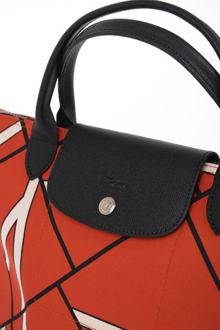 Printed Fabric Tote Bag With Removable Shoulder Strap