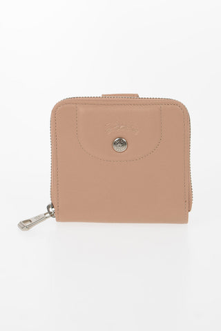 Mini Leather Wallet Double Department with Zip Closure