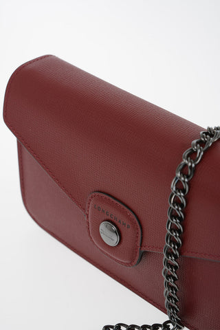 Leather Clutch with Removable Shoulder Chain