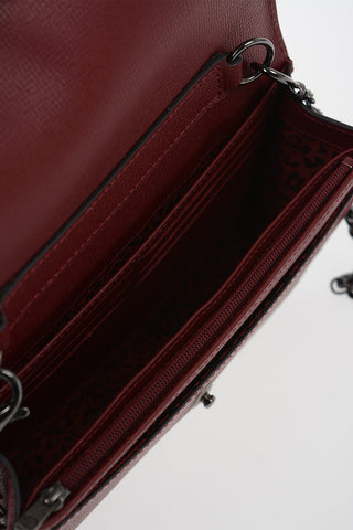 Leather Clutch with Removable Shoulder Chain