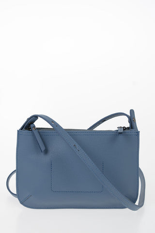 Leather Crossbody Bag with Double Compartment