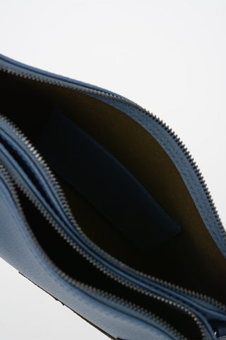 Leather Crossbody Bag with Double Compartment