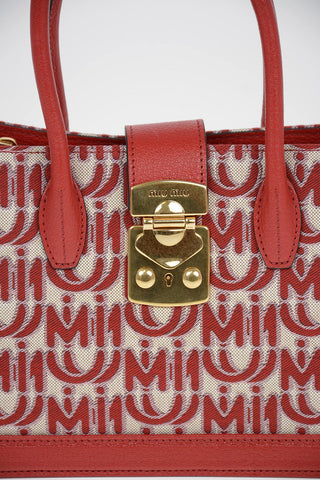 Fabric and Leather Embroidered Hand Bag