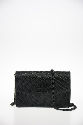 Leather Pochette with Chain