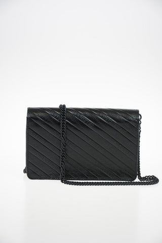 Leather Pochette with Chain