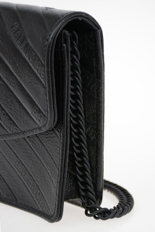Leather Pochette with Chain