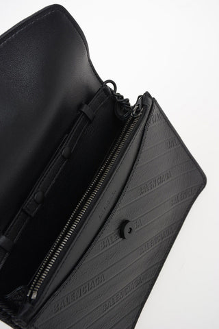 Leather Pochette with Chain