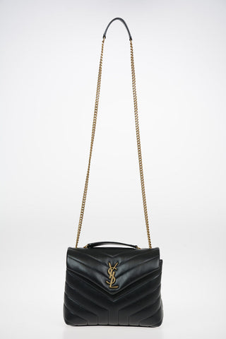 Leather Shoulder Bag with Chain