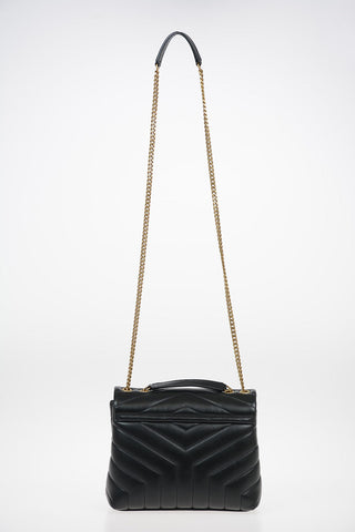 Leather Shoulder Bag with Chain