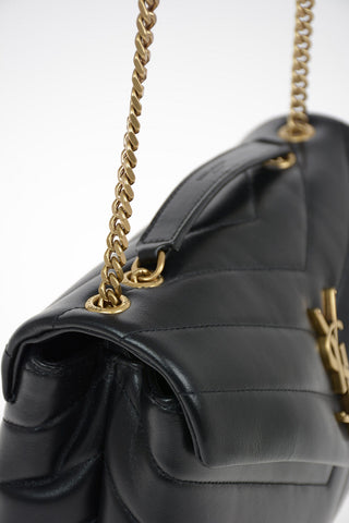 Leather Shoulder Bag with Chain