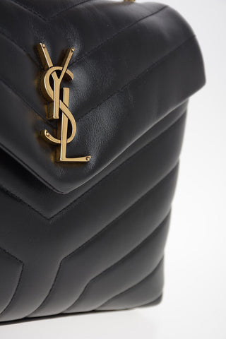 Leather Shoulder Bag with Chain