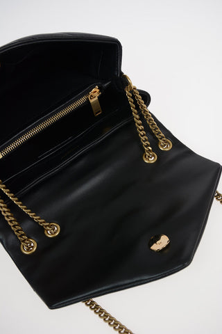 Leather Shoulder Bag with Chain