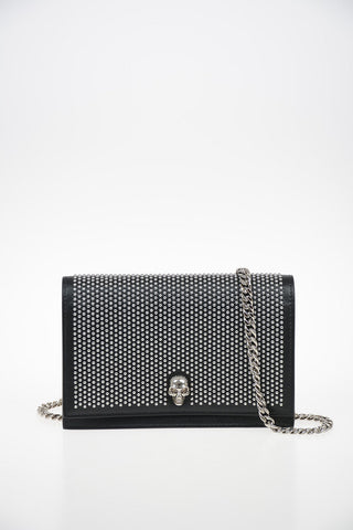 Leather Pochette with Chain