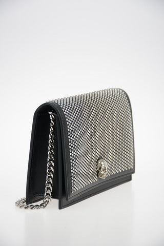 Leather Pochette with Chain