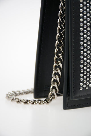 Leather Pochette with Chain