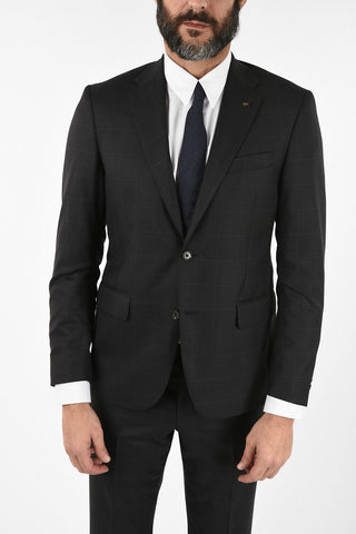 CC COLLECTION side vent windowpane check drop 7R 2-button RIGHT suit