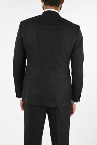 CC COLLECTION side vent windowpane check drop 7R 2-button RIGHT suit