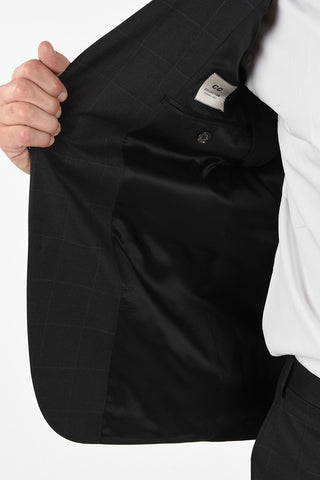 CC COLLECTION side vent windowpane check drop 7R 2-button RIGHT suit