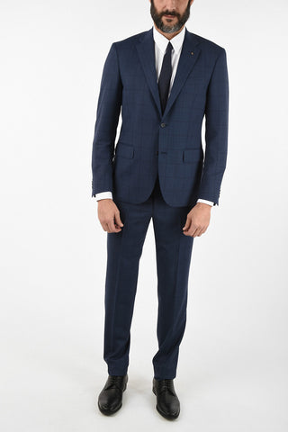 CC COLLECTION side vent windowpane check drop 7R 2-button RIGHT suit
