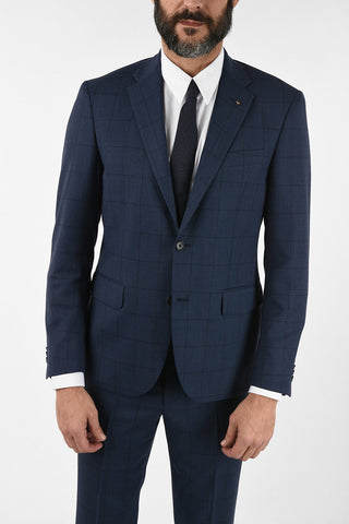 CC COLLECTION side vent windowpane check drop 7R 2-button RIGHT suit