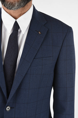 CC COLLECTION side vent windowpane check drop 7R 2-button RIGHT suit