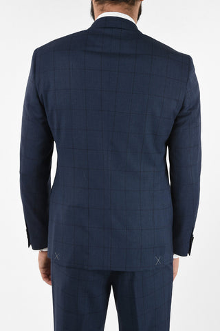 CC COLLECTION side vent windowpane check drop 7R 2-button RIGHT suit