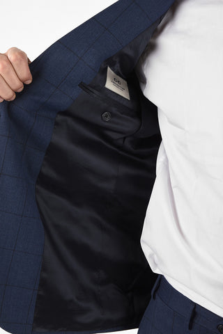 CC COLLECTION side vent windowpane check drop 7R 2-button RIGHT suit