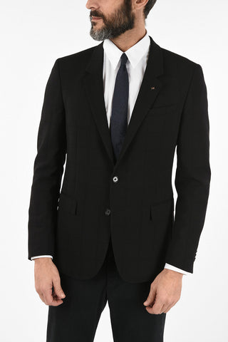 CC COLLECTION Tone-on-tone windowpane check drop 8R 2-button RE blazer