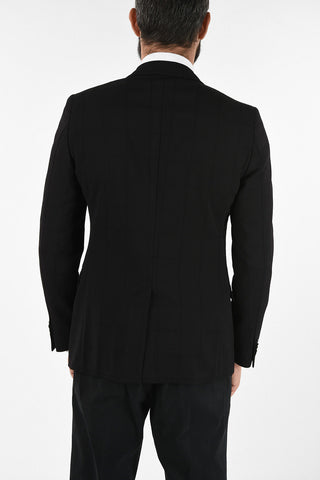 CC COLLECTION Tone-on-tone windowpane check drop 8R 2-button RE blazer