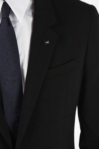 CC COLLECTION Tone-on-tone windowpane check drop 8R 2-button RE blazer