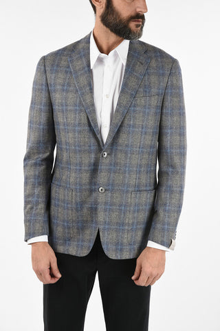 drop 6R side vent patch pocket tartan 2-button GATE blazer