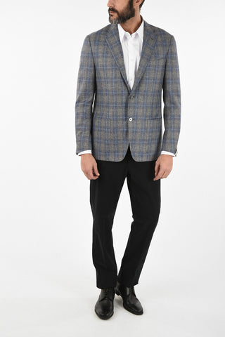 drop 6R side vent patch pocket tartan 2-button GATE blazer